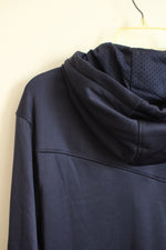 PONY Navy Blue and Pink Hoodie with Zip | L