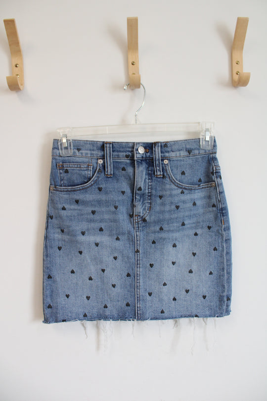 Madewell Heart Straight Stretch Denim Skirt | 25