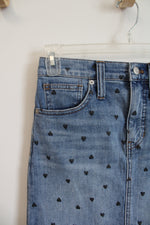 Madewell Heart Straight Stretch Denim Skirt | 25