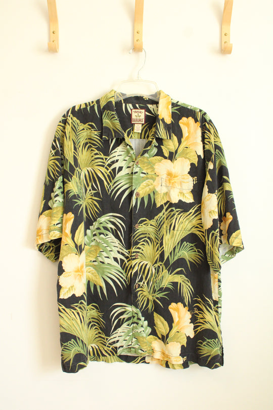 Tommy Bahama Silk Short Sleeve Button Up Shirt | XL