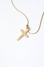 14K Yellow Gold Cross Pendant Necklace