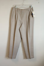 NEW Liz Claiborne Pleated Tan Dress Pants | 14-P