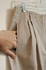 NEW Liz Claiborne Pleated Tan Dress Pants | 14-P