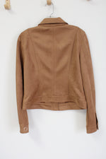 NEW White House Black Market Warm Cropped Sueded Jacket | L