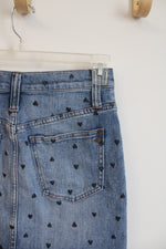 Madewell Heart Straight Stretch Denim Skirt | 25