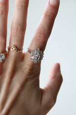 Clear Stone 14K GE Baguette & Marquise Stone Ring | Size 6