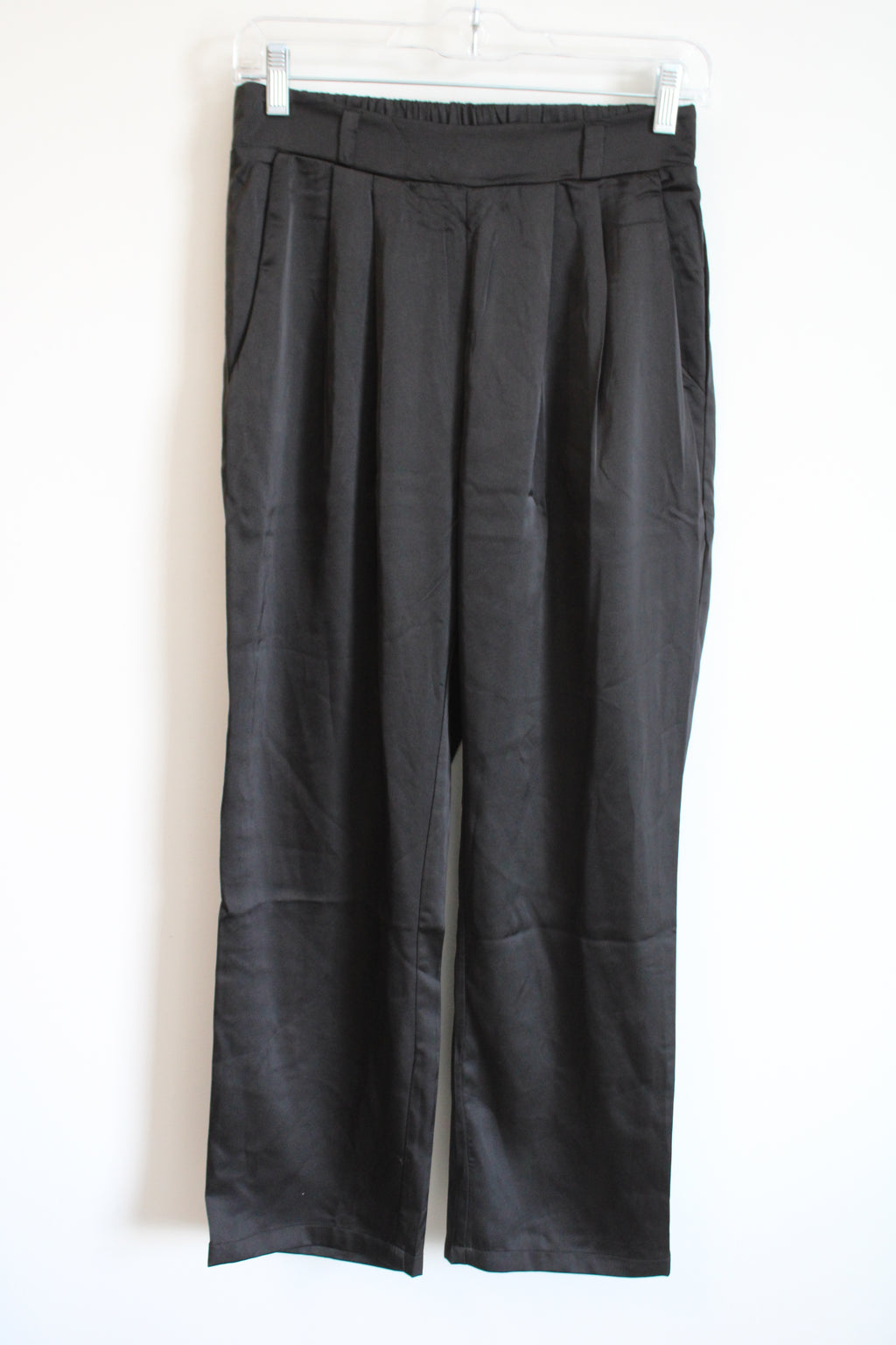 NEW Monteau Black Satin Pants | L