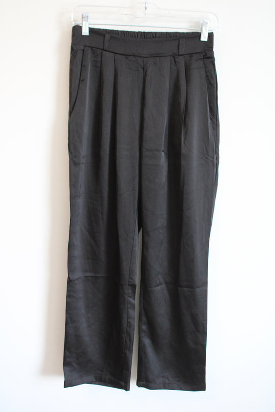 NEW Monteau Black Satin Pants | L