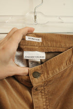Jones New York Brown Velvet Straight Leg Stretch Pants | 16