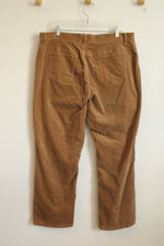 Jones New York Brown Velvet Straight Leg Stretch Pants | 16