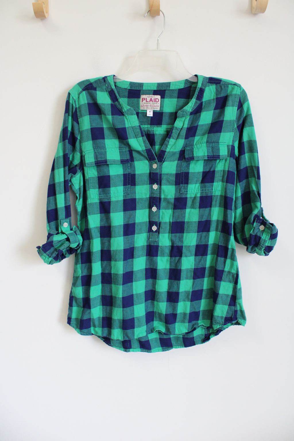 Old Navy Blue Green Flannel Shirt | M