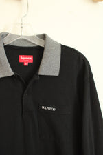 Supreme Checkered Rib Long Sleeve Polo Shirt | M