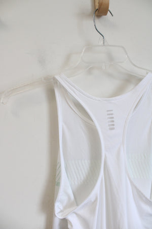 Under Armour White & Green Athletic Tank | M
