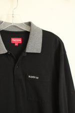 Supreme Checkered Rib Long Sleeve Polo Shirt | M