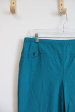 NEW Jules & Leopold Pull On Slim Leg Ankle Length Teal Blue Pants | L