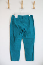 NEW Jules & Leopold Pull On Slim Leg Ankle Length Teal Blue Pants | L