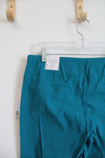 NEW Jules & Leopold Pull On Slim Leg Ankle Length Teal Blue Pants | L