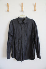 Apt. 9 Stretch Slim Fit Gray Button Down Shirt | XL