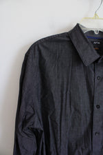 Apt. 9 Stretch Slim Fit Gray Button Down Shirt | XL