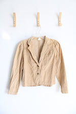 Queen's Way To Fashion Tan Corduroy Blazer | 14