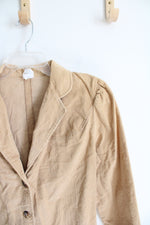 Queen's Way To Fashion Tan Corduroy Blazer | 14
