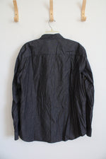 Apt. 9 Stretch Slim Fit Gray Button Down Shirt | XL