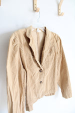 Queen's Way To Fashion Tan Corduroy Blazer | 14