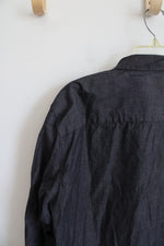Apt. 9 Stretch Slim Fit Gray Button Down Shirt | XL