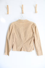Queen's Way To Fashion Tan Corduroy Blazer | 14