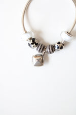 Pandora Black & White Beaded Bracelet