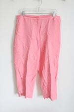Ruby Rd. Pink Linen Blend Capri Pant | 12