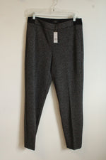 NEW White House Black Market Gray Tweed Pants with Black Waistband | 8