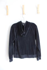 NEW York Laundry Black Velour Full Zip Jacket | L