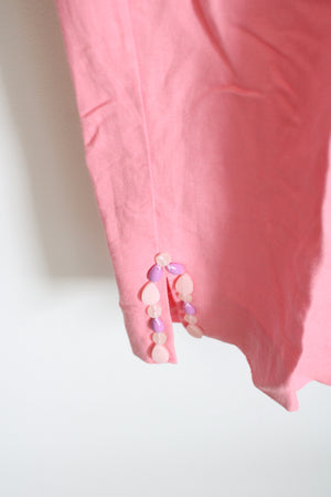 Ruby Rd. Pink Linen Blend Capri Pant | 12