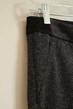 NEW White House Black Market Gray Tweed Pants with Black Waistband | 8