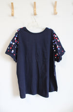 Woman Within Red White & Blue Heart & Stars Top | 4X