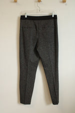 NEW White House Black Market Gray Tweed Pants with Black Waistband | 8