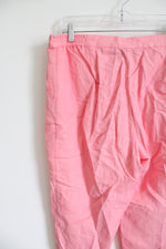 Ruby Rd. Pink Linen Blend Capri Pant | 12