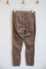 LOFT High Waist Skinny Brown Corduroy Pants | 28/6