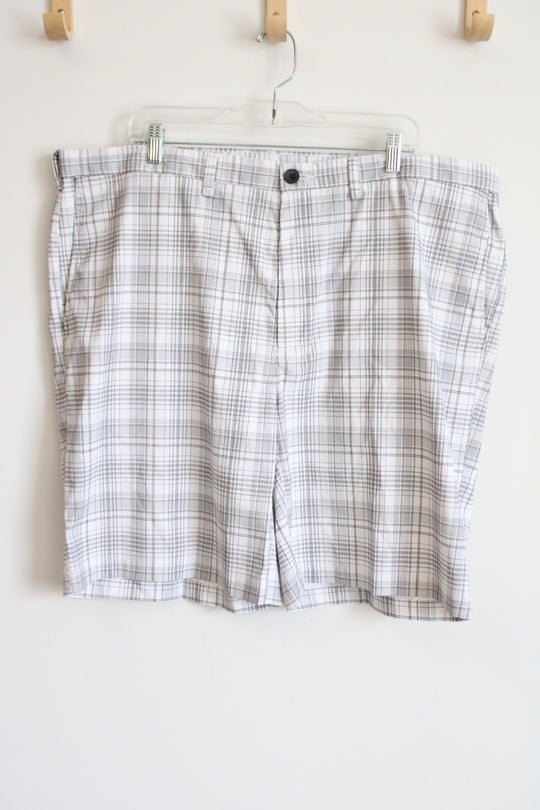 Cool 18 Pro White Gray Plaid Shorts | 44