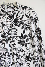 Alfred Dunner Black White Floral Jacket | 20