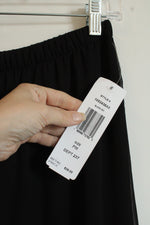 NEW MSK Black Sheer Overlay Flowy Pants | M-P
