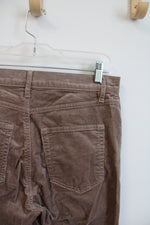 LOFT High Waist Skinny Brown Corduroy Pants | 28/6