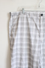 Cool 18 Pro White Gray Plaid Shorts | 44
