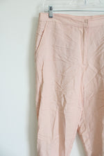 Ruby Rd. Light Pink Linen Blend Capri | 12