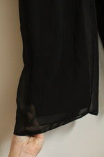 NEW MSK Black Sheer Overlay Flowy Pants | M-P