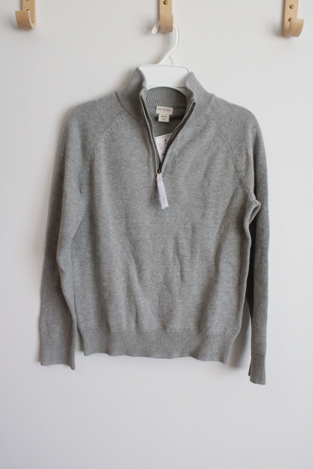 NEW J.Crew CrewCuts Gray Knit 1/4 Zip Pullover Sweater | 8/9