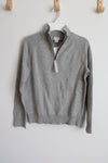 NEW J.Crew CrewCuts Gray Knit 1/4 Zip Pullover Sweater | 8/9