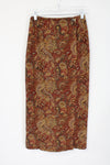 Fashion Bug vintage Brown Paisley Wrap Skirt | M