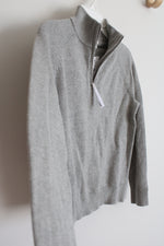 NEW J.Crew CrewCuts Gray Knit 1/4 Zip Pullover Sweater | 8/9